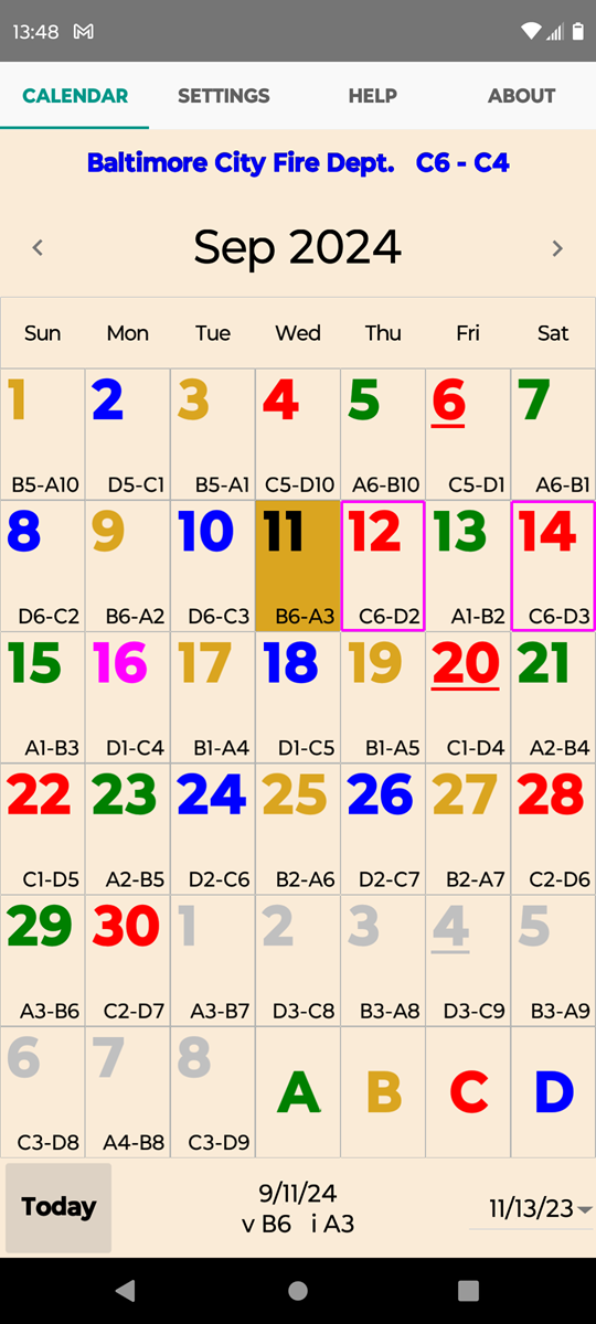ShiftCal on Android