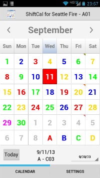 ShiftCal on Android